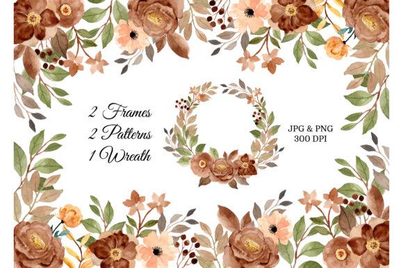 Digital Clipart Floral Watercolor Part.6: A Versatile Illustration for Local Business Branding