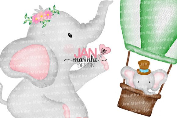 Elephants Watercolor Clipart: A Versatile Illustration for Content Creators