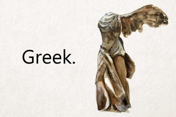 Greek Watercolor Clip Art Set: A Designer’s Take on Timeless Illustrations