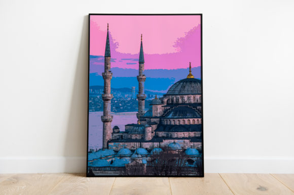 Hagia Sophia Istanbul Watercolor for Creative Design Projects