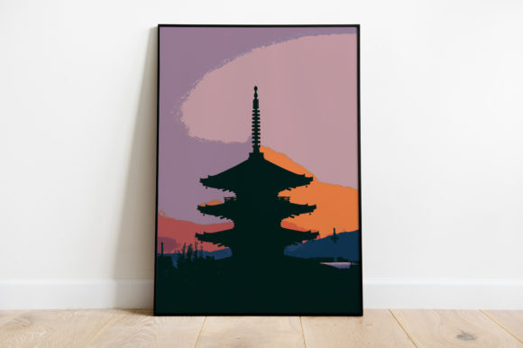 Japanese Temple Silhouette Watercolor Embroidery Design Review