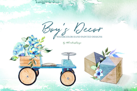 Watercolor Boy's Decor Design Set Review for Real Projects