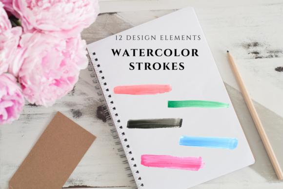 Watercolor Brush Strokes for Embroidery Projects