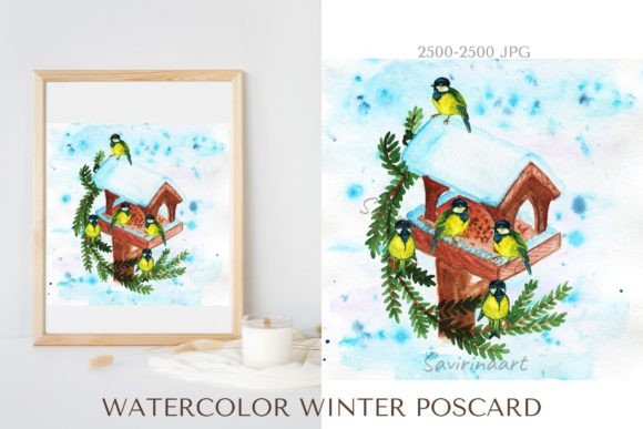 Watercolor Clipart Ornament Winter: A Festive Illustration for Brand Design