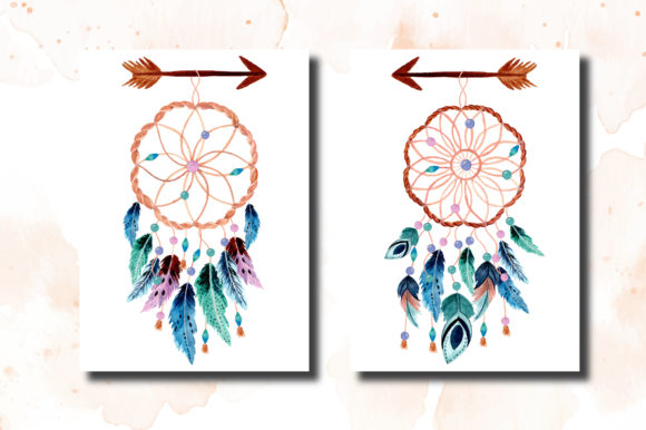 Watercolor Dream Catcher with Floral 7: A Delicate Illustration for Branding and Packaging