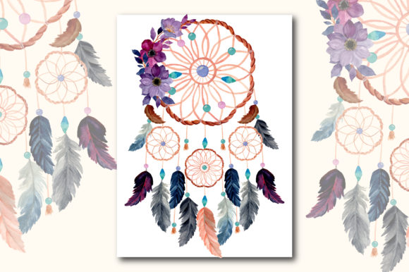 Watercolor Dream Catcher with Floral 9 Illustrations: A Seller’s Review