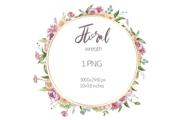 Watercolor Floral Wreath Clipart for Illustrations: A Seller’s Review