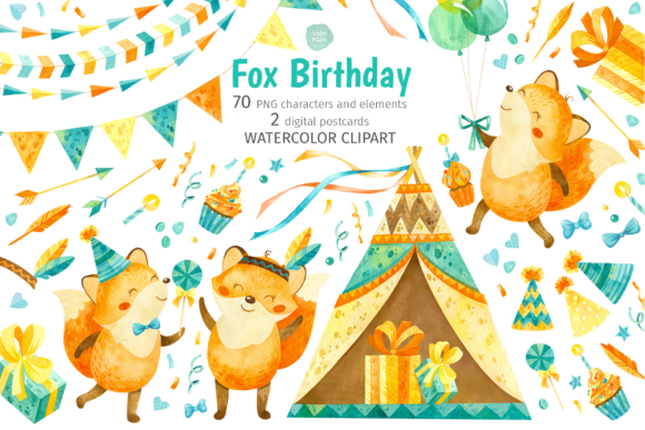 Watercolor Foxes Clipart for Party Invites: A Practical Illustration Review