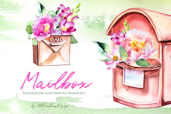 Watercolor Mailbox Design Set – A Versatile Illustration for Digital Sellers
