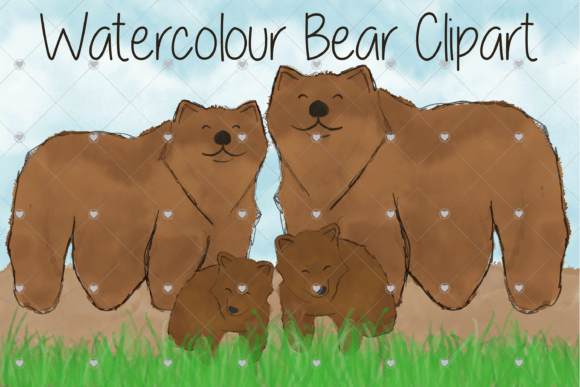 Watercolour Bear Illustrations for Heartfelt Branding and Packaging