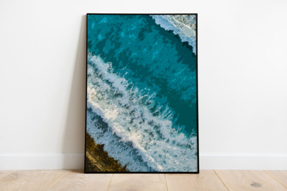 Wave Beach Landscape View Watercolor: A Designer's Take